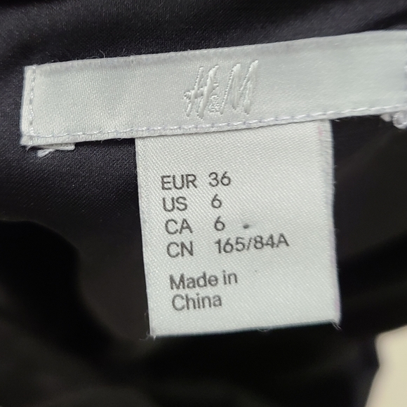 H&M Black Satine Drape Dress size 6 - Picture 6 of 6